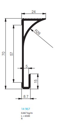PROFIL POUR REFLECTEUR AILES QA / QAS