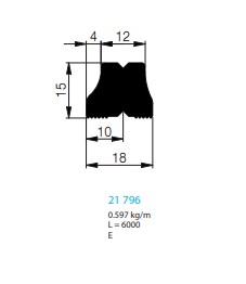 PROFIL POUR LIAISON FERMETURE KINNEGRIP