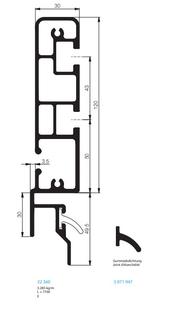 PROFIL DE LINTEAU AVANT TRAILERKIT PWP