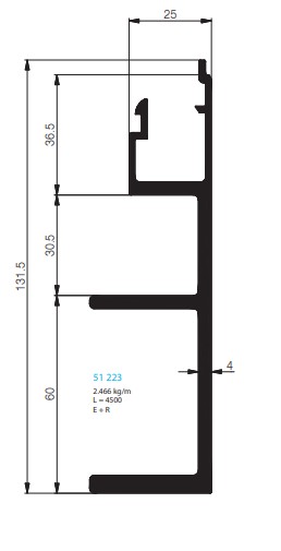 BORDURE AVANT POUR BASCULANT, TYPE SNAPLOCK
