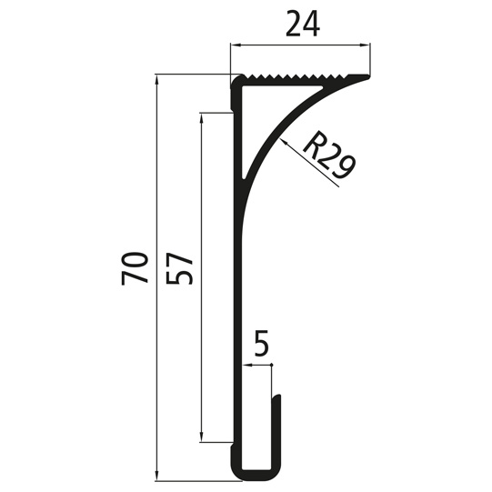 PROFIL POUR REFLECTEUR AILES QA / QAS