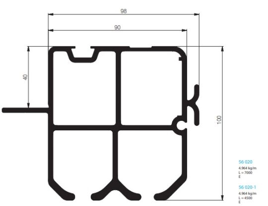 RAIL DE TOIT FIXE POUR SLIDER