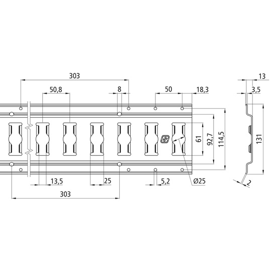RAIL D'ARRIMAGE COMBI 3009-VK