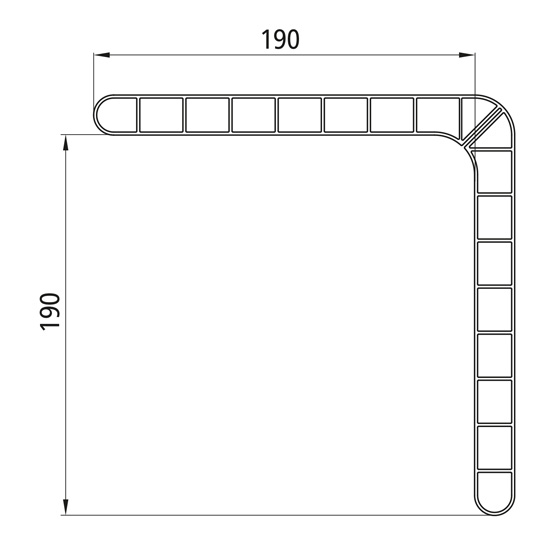 PROTECTION ANGLE, PVC, L=1200