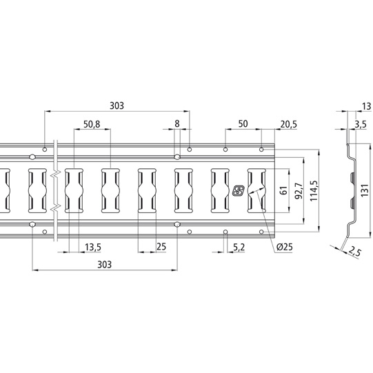 RAIL D'ARRIMAGE COMBI 3009-VK