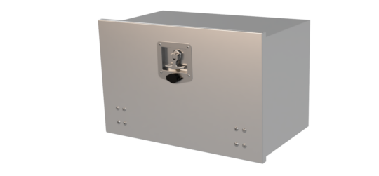 COFFRE ALU 1 FERMETURE ENCASTREE, 572x371x335